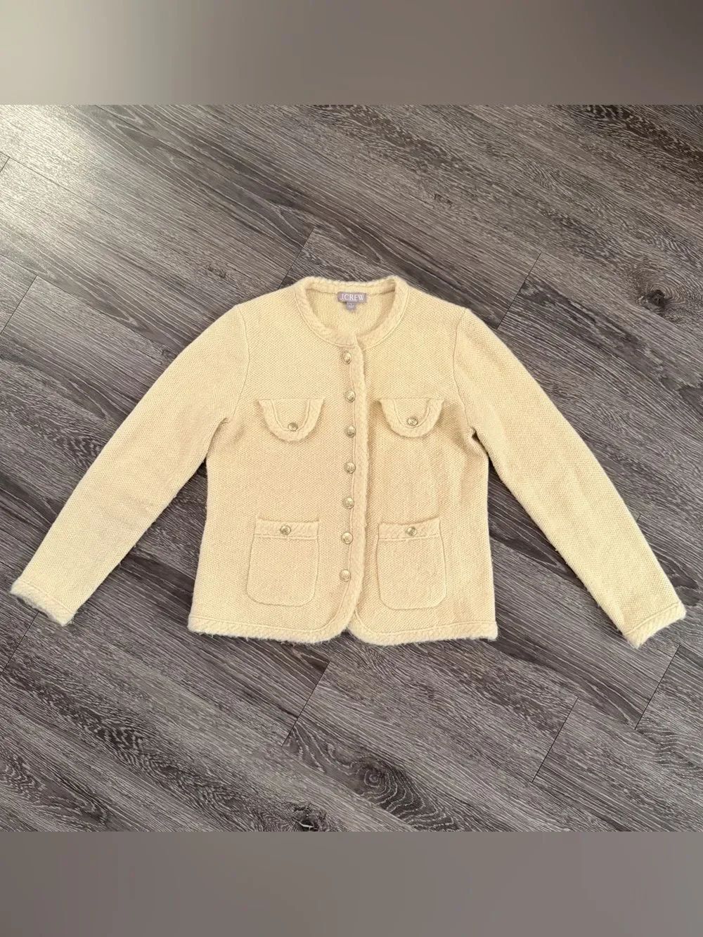 J. Crew Textured sweater lady jacket